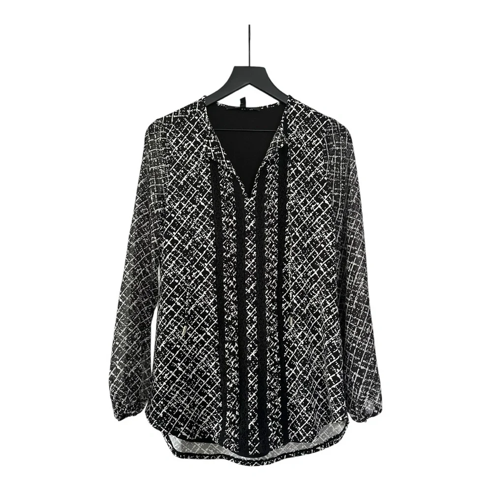 NWT White House Black Market lace inset tunic